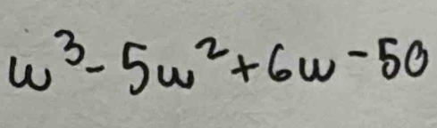 w^3-5w^2+6w-50