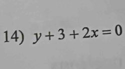 y+3+2x=0