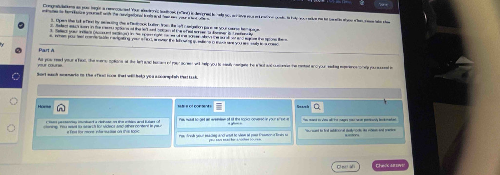 Solved: Save Congraulations as you begin a new course! Your electronic ...