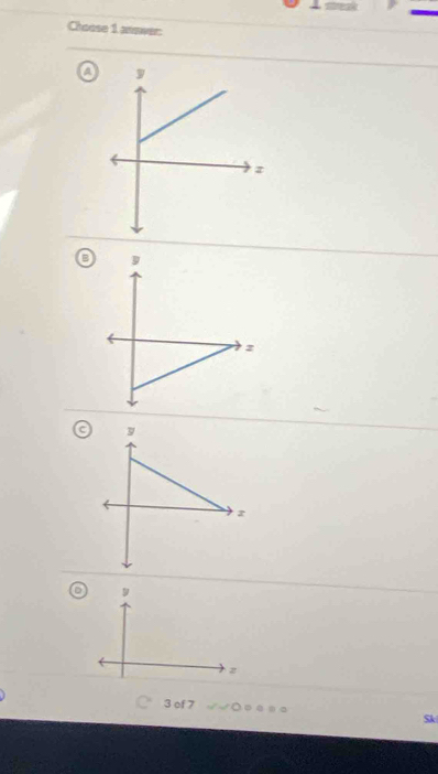 Choose 1 anawer: 
a
3 of 7
Sk