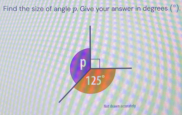 Find the size of angle p. Give your answer in degrees (^circ ).
Not draw