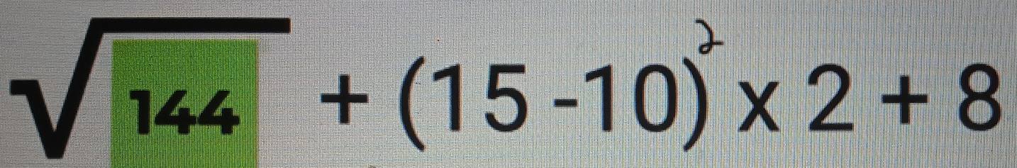 √ 1< + (15 -10) x 2 +