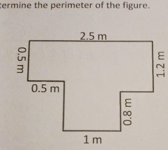 termine the perimeter of the figure.