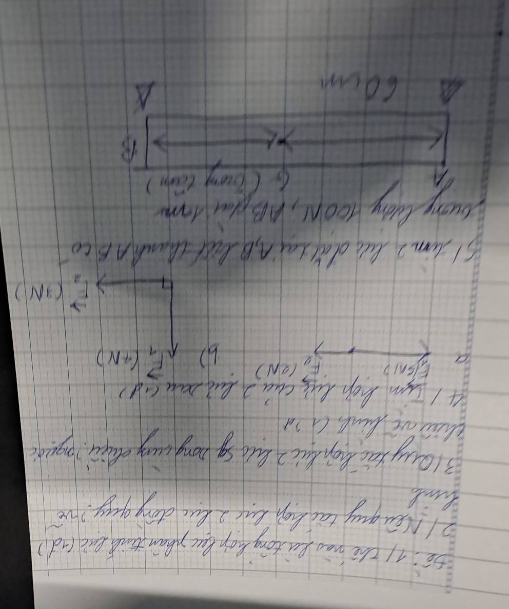 bēl1 thè wào eà tong hon luc phain tud euc (id)
/Mōnguy tao bo eae 2 luo doing gang gvè
thir we linek, a'd
4/ um hoh l's cua) luò zau ad?
a
F_2(2N) () P_7(7N)
vector E_2 (3N
5/ tim 2 lua dof taiA, B list thundAB co?
toun Mng rooks, he pu tim
(pung cán)
B
cacm
A