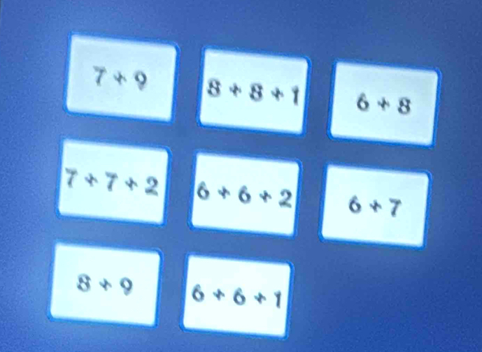 7+9 s+s+t 6+8
7+7+2 6+6+2 6+7
8+9 6+6+1