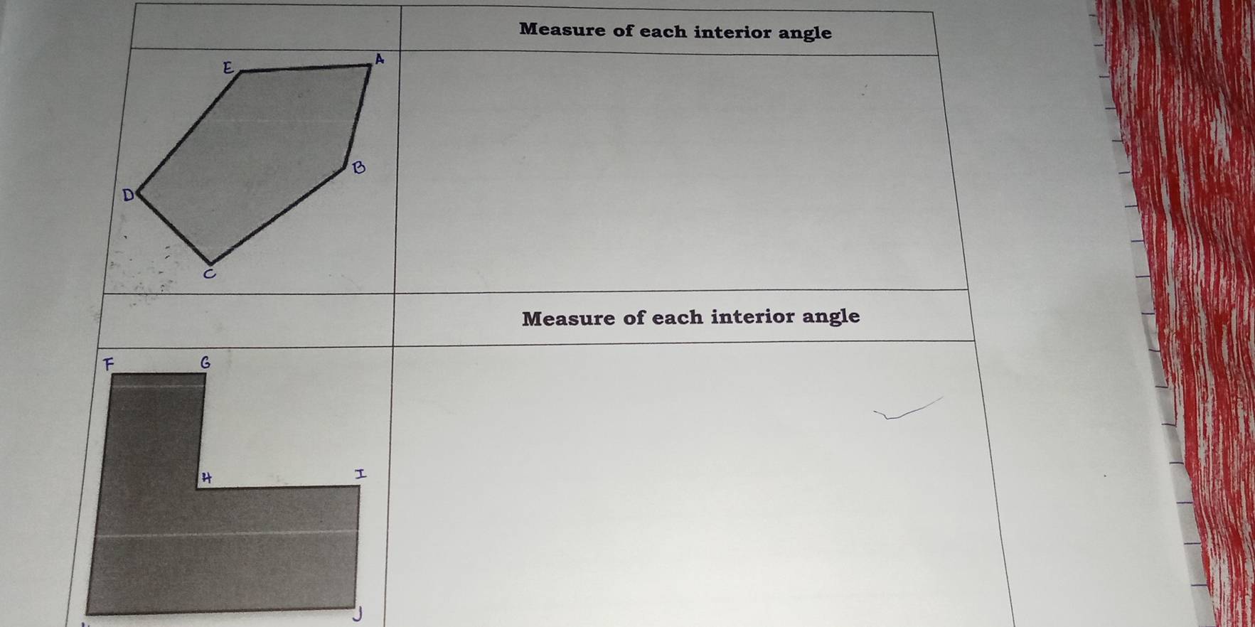 Measure of each in