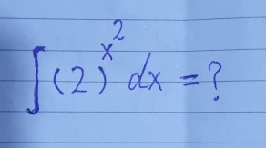 ∈t (2)^x^2dx= (