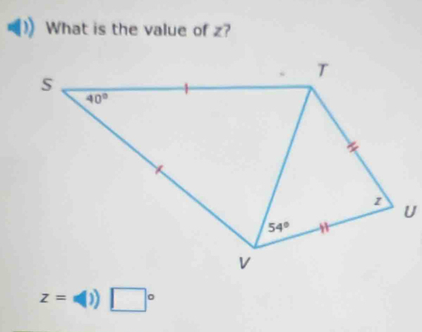 What is the value of z?
z=w()) □°