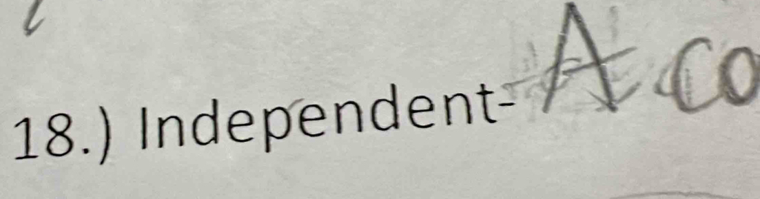 18.) Independent-