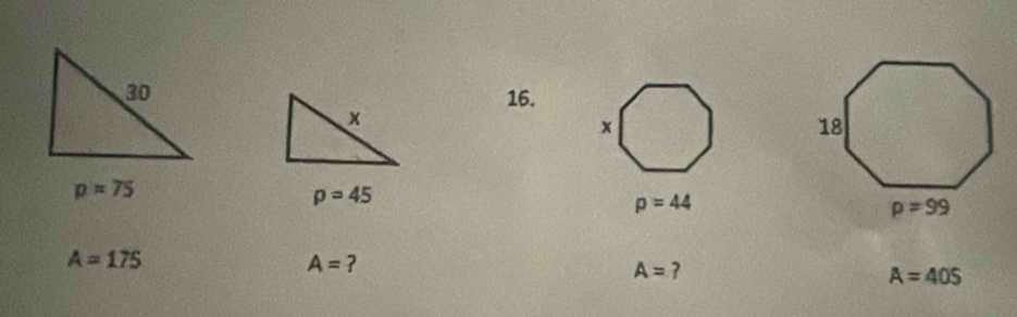 p=75
p=45
p=44
p=99
A=175
A= ?
A= ?
A=40S