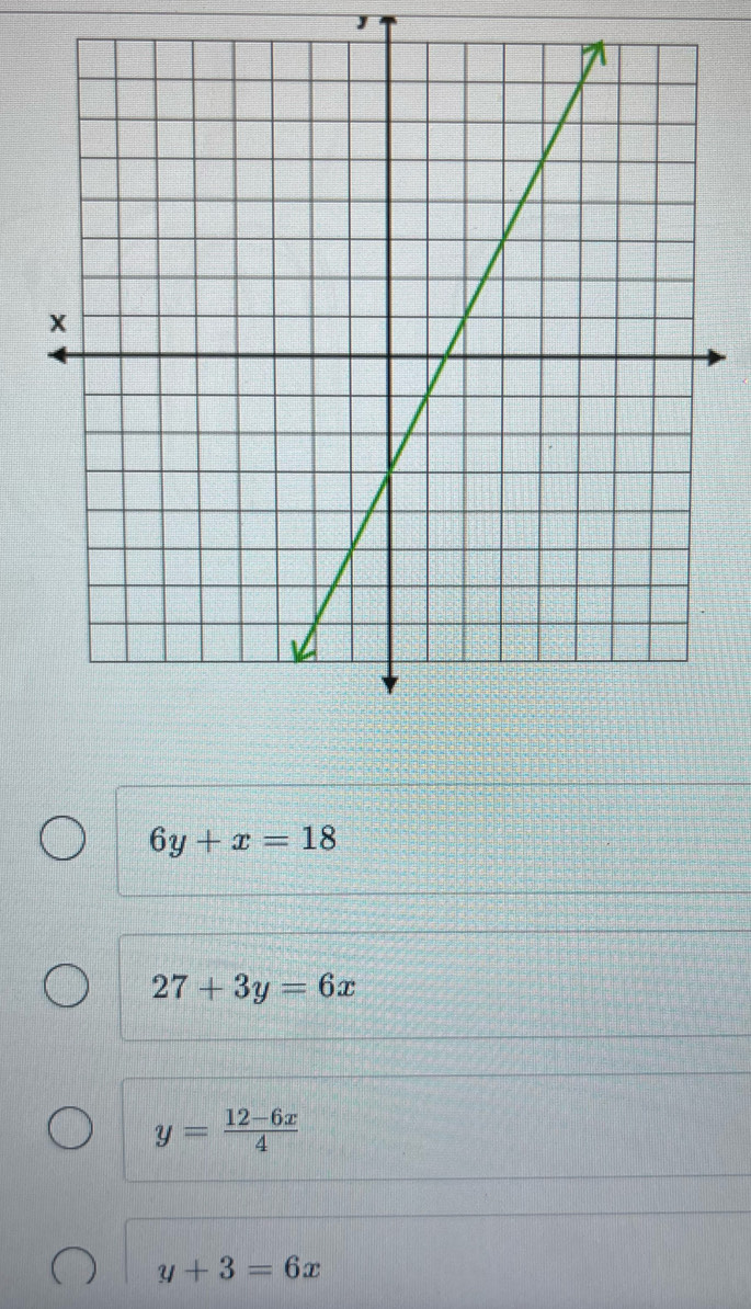 6y+x=18
27+3y=6x
y= (12-6x)/4 
y+3=6x