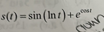 s(t)=sin (ln t)+e^(cos t)