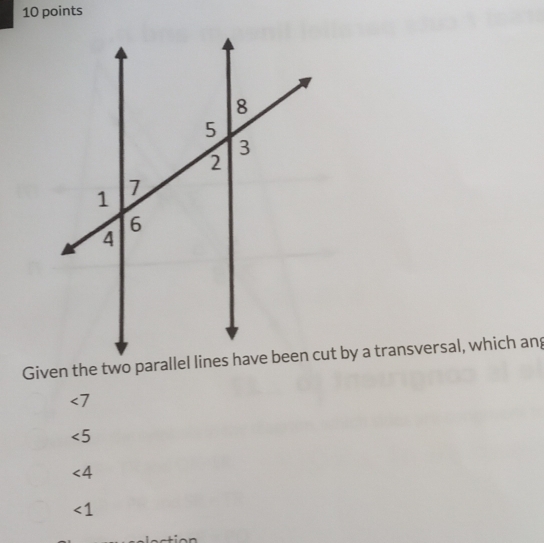 ∠ 7
<5</tex>
∠ 4
<1</tex>