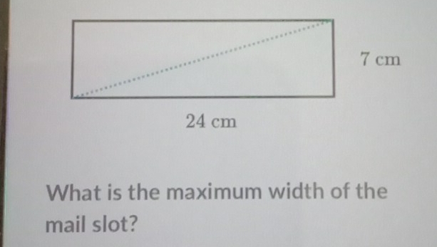 What is the maximum width of the 
mail slot?