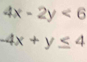 4x-2y<6</tex>
-4x+y≤ 4