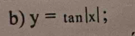 y=tan |x|;