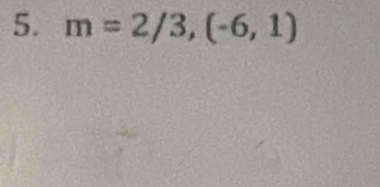 m=2/3,(-6,1)