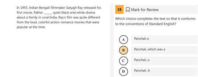 Solved: In 1955, Indian Bengali filmmaker Satyajit Ray released his 18 ...
