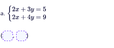 beginarrayl 2x+3y=5 2x+4y=9endarray.
: beginpmatrix 1&1&1 1&1&1endpmatrix