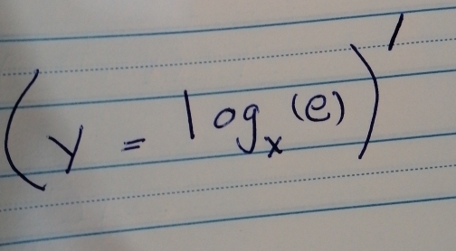 (y=log _x(e))^1