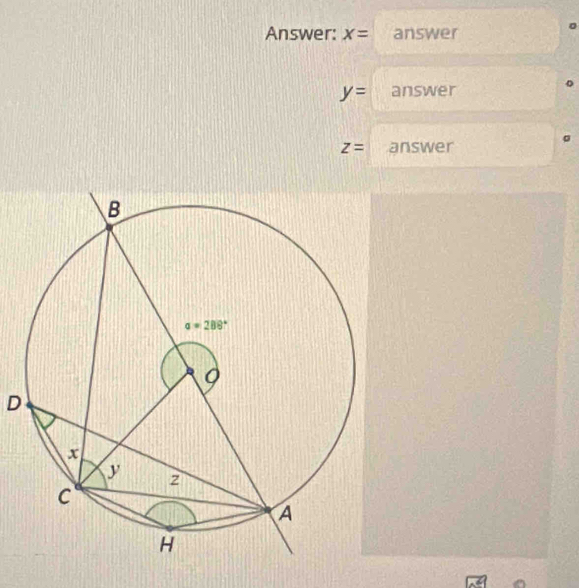 Answer: X= answer
。
y= answer
z= answer
。
D