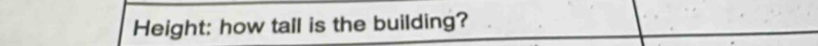 Height: how tall is the building?