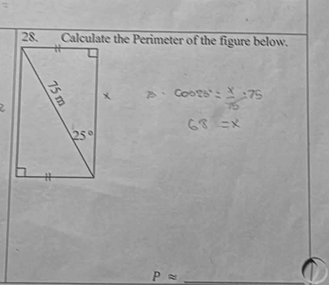 Calculate the Perimeter of the figure below.
Papprox _