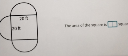 The area of the square is squar