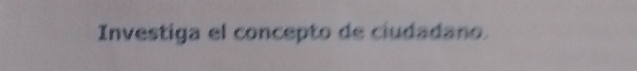 Investiga el concepto de ciudadano