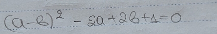 (a-8)^2-2a+28+1=0