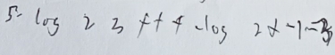 5· log 23x+4-log 2x-1=3