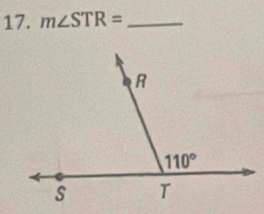 m∠ STR= _