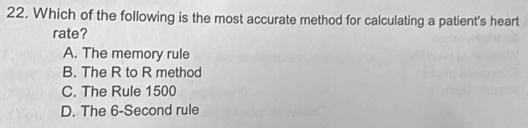 Solved: Which of the following is the most accurate method for ...