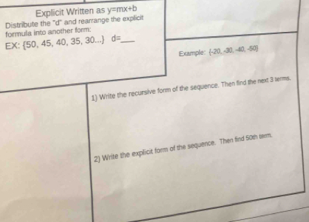 itten as y=mx+b
D
fo