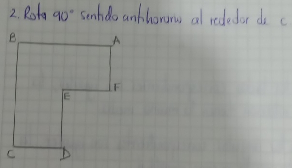 Rota 90° senhdo anthorarw al rededor do c