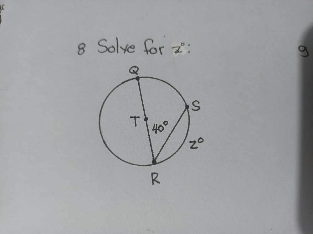 Solve for z°
9