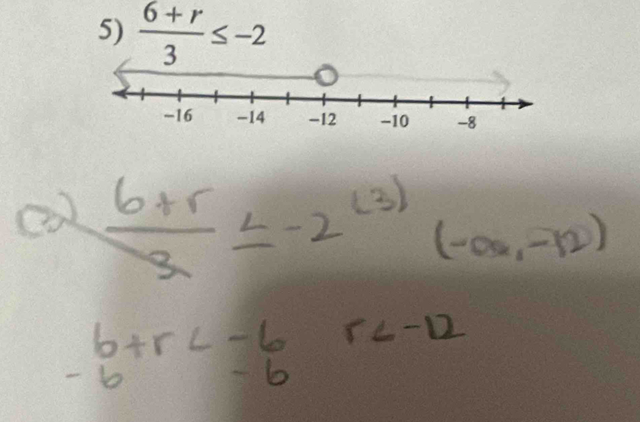  (6+r)/3 ≤ -2