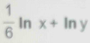  1/6  In x+ In y