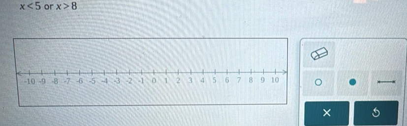 x<5</tex> or x>8
×