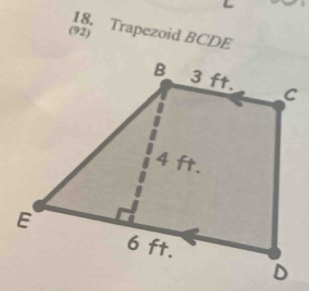 (92) 18. Trapezoid BCDE