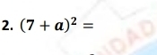 (7+a)^2=