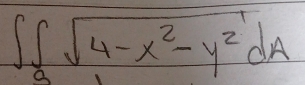 ∈t _0^(1sqrt(4-x^2)-y^2)dA