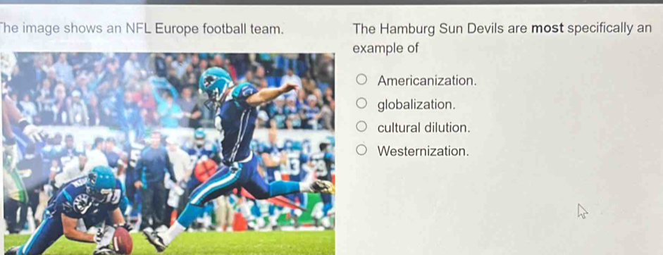 Solved: The image shows an NFL Europe football team. The Hamburg Sun ...