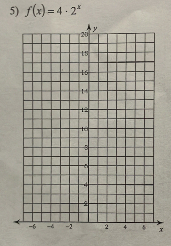 f(x)=4· 2^x
x