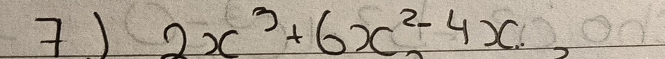 ) 2x^3+6x^2-4x.