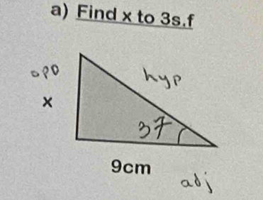 Find x to 3s. f