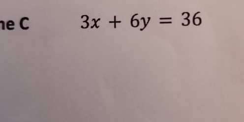 3x+6y=36