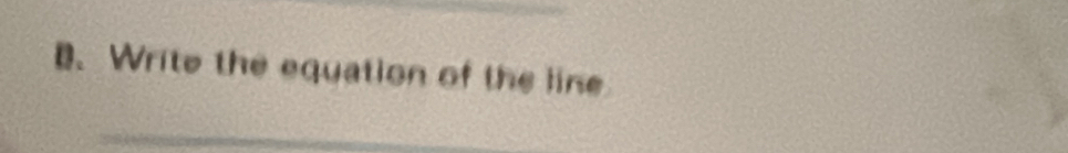 Write the equation of the line