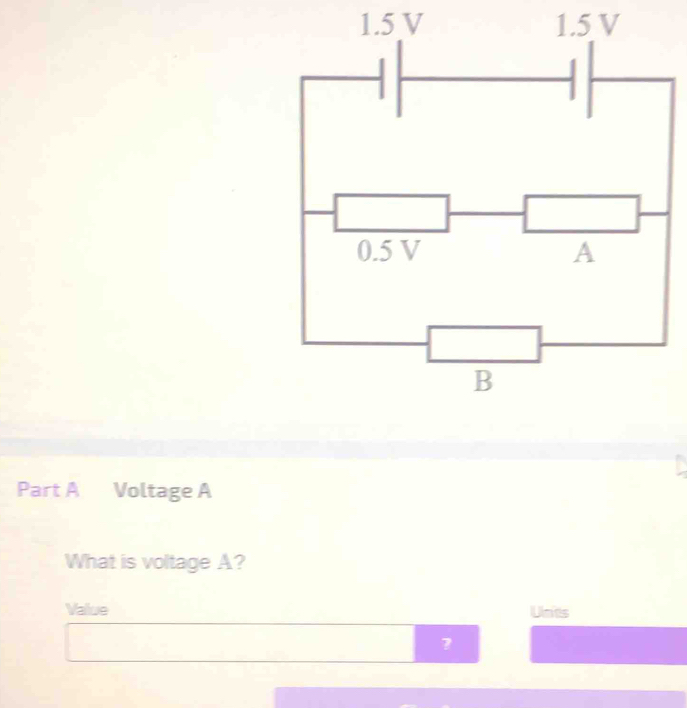 Voltage A 
What is voltage A? 
Value Unts 
？