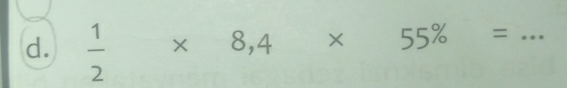  1/2 * 8,4* 55% = _